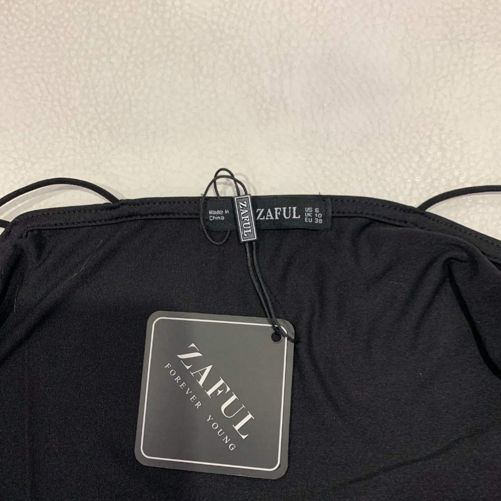 Black crop top tank - Picture 3 of 3